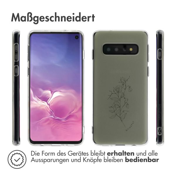 imoshion Design Hülle für das Samsung Galaxy S10 - Floral Green