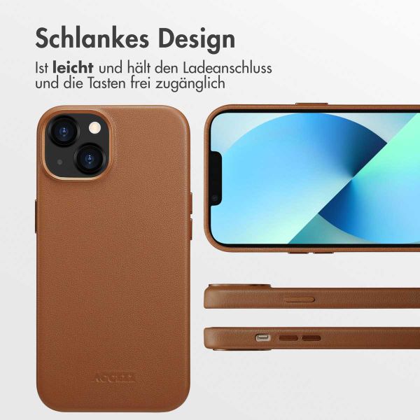 Accezz MagSafe Leather Backcover Apple iPhone 13 - Sienna Brown