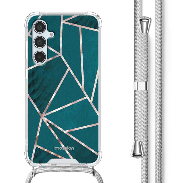 imoshion Design Hülle mit Band für das Samsung Galaxy A55 - Petrol Green Graphic