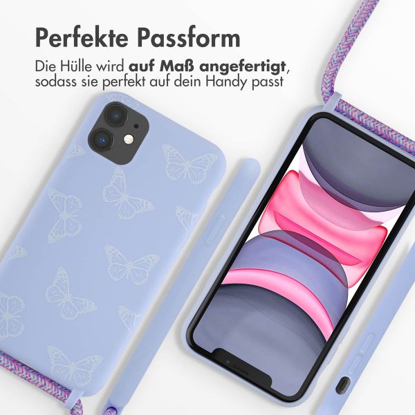 imoshion Silikonhülle design mit Band für das iPhone 11 - Butterfly