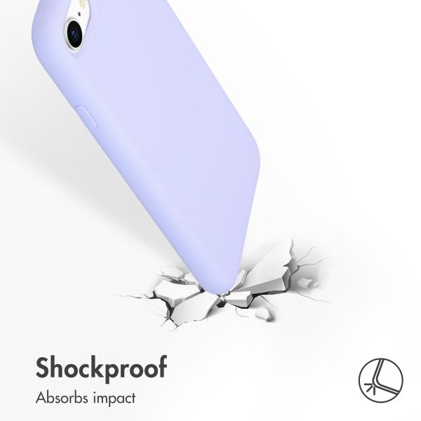 Accezz Liquid Silikoncase Apple iPhone SE (2022 / 2020) / 8 / 7 - Violett