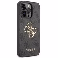 Guess 4G Metal Logo Back Cover Apple iPhone 14 Pro - Grau