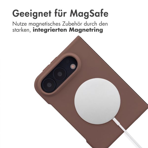 Accezz Liquid Silikoncase mit MagSafe Apple iPhone Duo - New Tea Brown