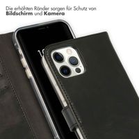 Selencia Echtleder Klapphülle für das iPhone 12 (Pro) - Schwarz