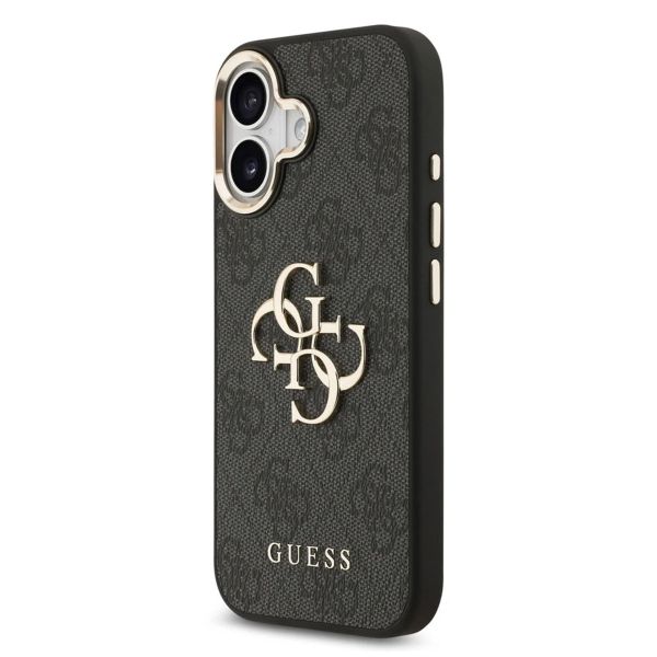 Guess 4G Metal Logo Back Cover Apple iPhone 17 - Gold Edge - Black
