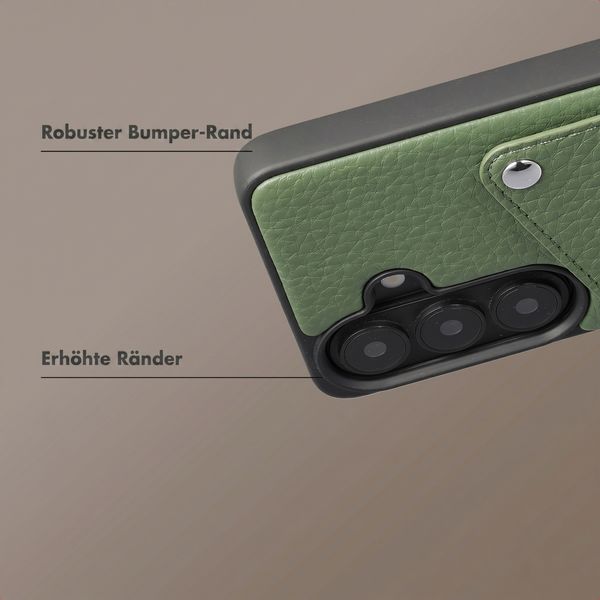 Selencia Riva Back Cover mit Kartenfach Samsung Galaxy S26 - Sage Green