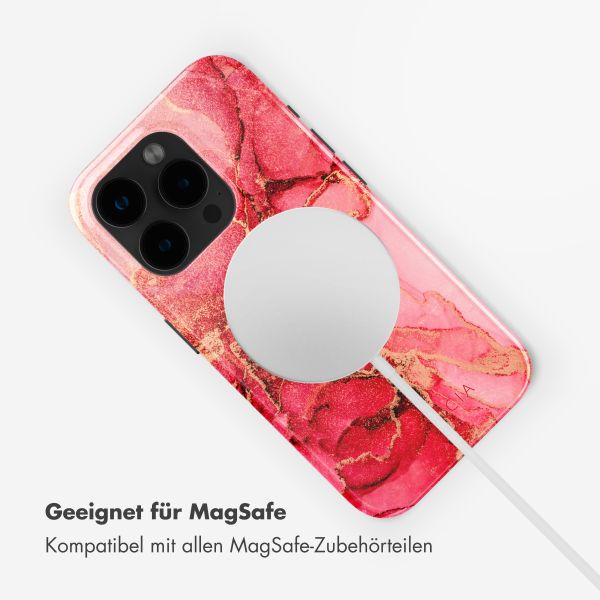 Selencia Vivid Tough Back Cover mit MagSafe für das iPhone 15 Pro - Rosy Marble