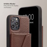 Selencia Sera HandyHülle mit Kordel und Umschlag-Kartenhalter Apple iPhone 12 Pro - Chocolate Brown