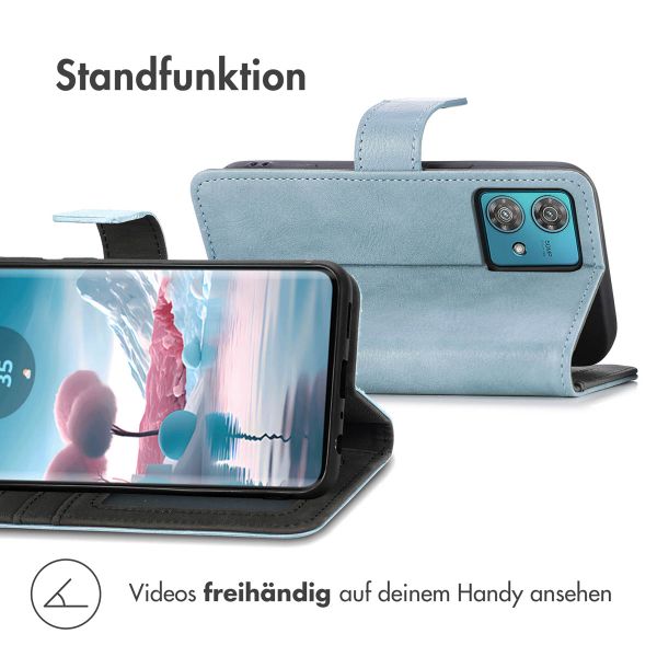 imoshion Luxuriöse Klapphülle Motorola Edge 40 Neo - Hellblau