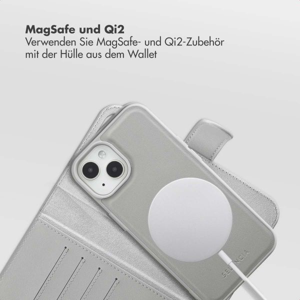 Selencia Olyn Abnehmbare Bookcase mit MagSafe Apple iPhone 14 / 13 - Grau