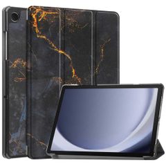 imoshion Design Trifold Klaphülle Samsung Galaxy Tab A11 Plus / A9 Plus - Black Marble