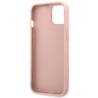 Guess 4G Metal Logo Saffiano Backcover Apple iPhone 13 Mini - Rosa