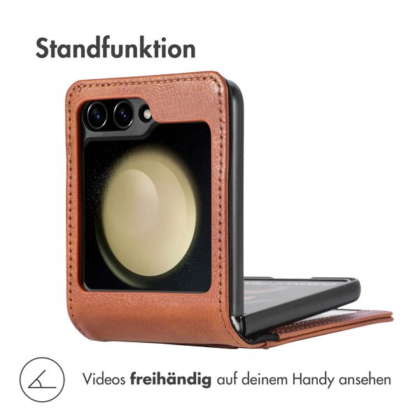 imoshion Luxuriöse Klapphülle Samsung Galaxy Z Flip 6 - Braun