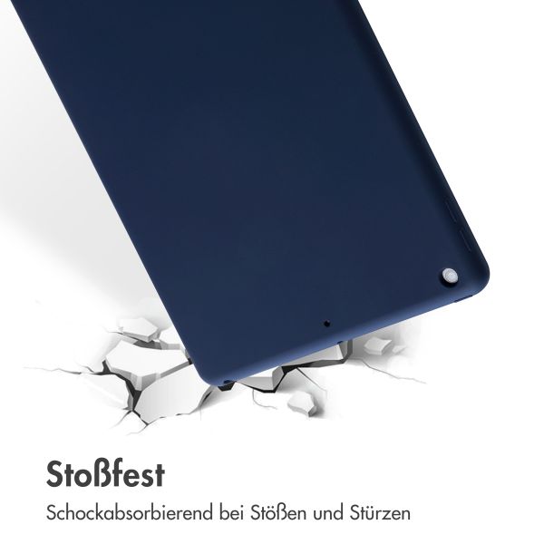Accezz Liquid Silicone Back Cover Apple iPad 9 (2021) 10.2 Zoll / iPad 8 (2020) 10.2 Zoll / iPad 7 (2019) 10.2 Zoll - Dunkelblau