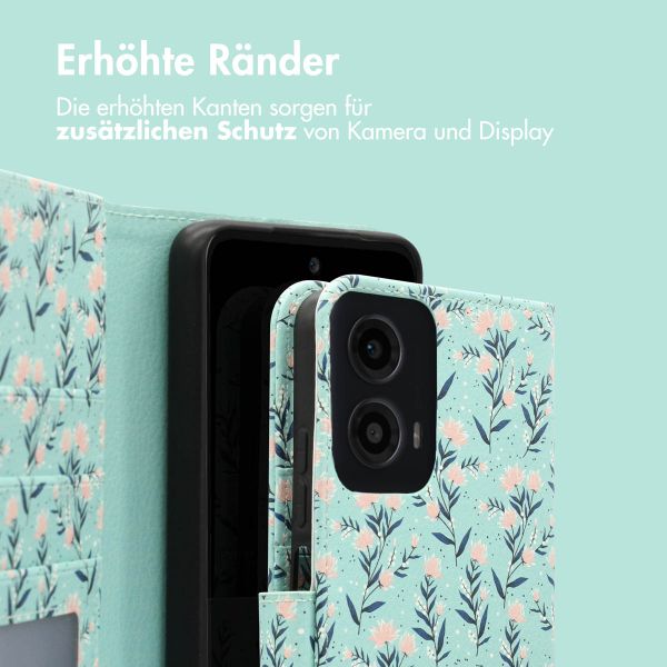 imoshion Design Klapphülle Motorola Moto G34 - Blue Flowers