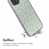 imoshion  Design Hülle für das iPhone 15 - Smoke Green Flowers