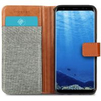 imoshion Luxuriöse Canvas-Klapphülle Samsung Galaxy S8 - Grau