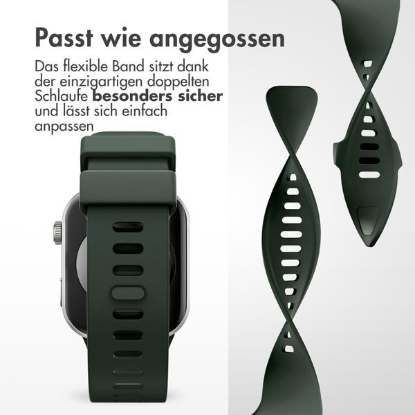 imoshion Silikonband für Xiaomi Smart Band 9 / 8 Pro / Redmi Watch 6 / 5 / 4 - Dunkelgrün