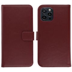 Selencia Echtleder Klapphülle Apple iPhone 12 (Pro) - Burgundy