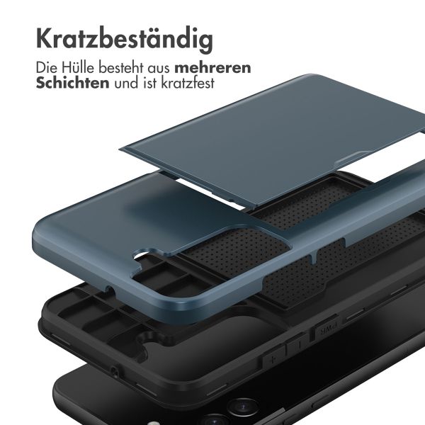 imoshion Backcover mit Kartenfach für das Samsung Galaxy S21 - Dunkelblau