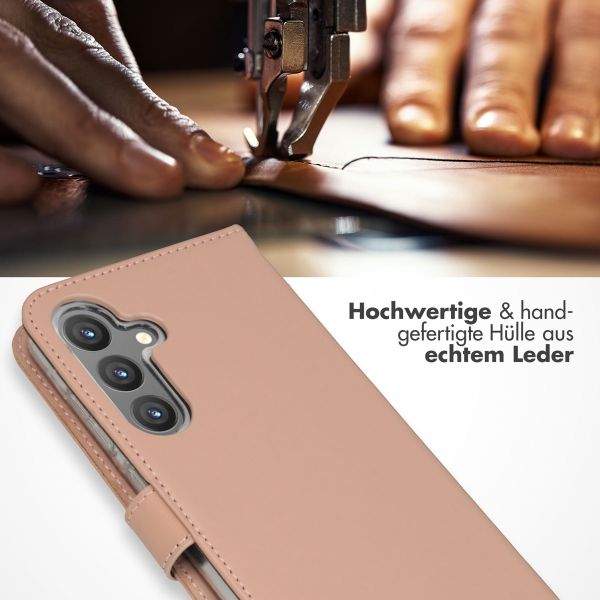 Selencia Echtleder Klapphülle für das Samsung Galaxy S24 Plus - Dusty Pink