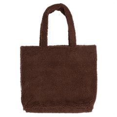 Selencia Zaya Tote Bag - Teddy Laptoptasche 16 Zoll - Choco Brown