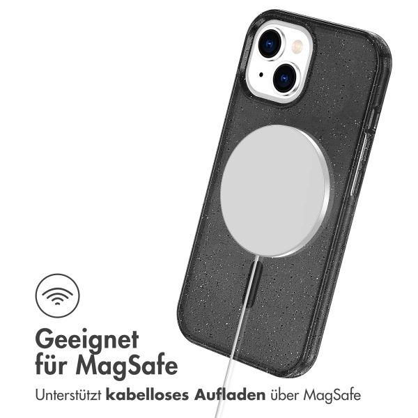 imoshion Sparkle Back Cover mit MagSafe Apple iPhone 15 - Glitter Schwarz