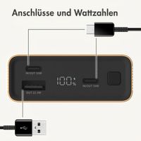 imoshion Ultra Series Aluminium Powerbank 20.000 mAh - Schnellladen bis 33W - Gold