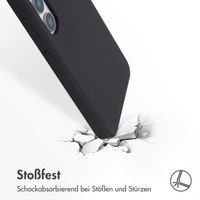 Accezz Liquid Silikoncase für das Samsung Galaxy S25 - Schwarz