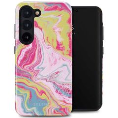 Selencia Vivid Back Cover Samsung Galaxy S23 - Marble Pink