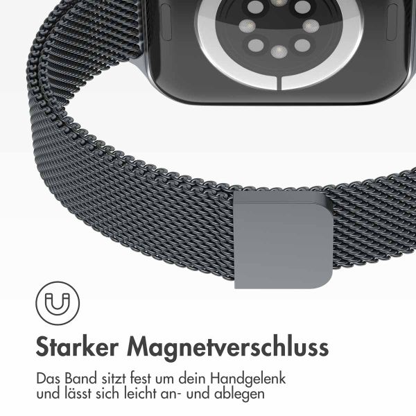 imoshion Mailandisches schlankes Armband für das  Apple Watch Series 1 t/m 9 / SE (38/40/41 mm) | Series 10 / 11 (42 mm) - Indigo
