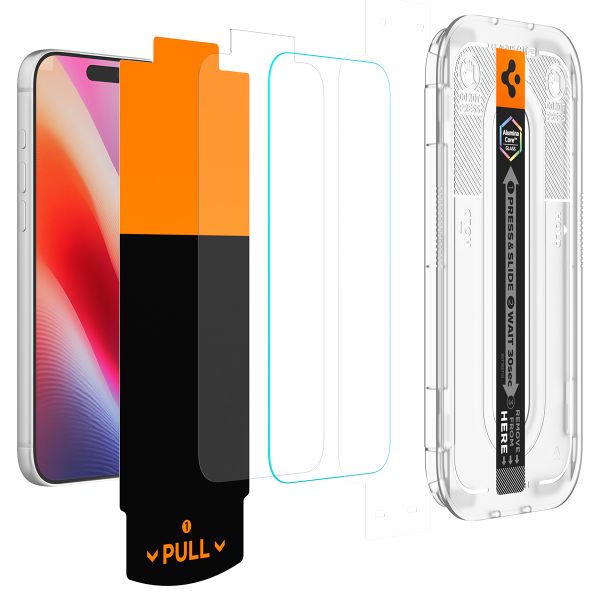 Spigen GLAStR Fit Displayschutzfolie 2er-Pack + Applicator Apple iPhone 18 Pro / 17 Pro / 17 / 16 Pro
