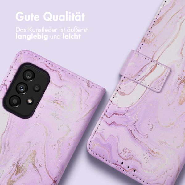 imoshion Design Klapphülle Samsung Galaxy A53 - Purple Marble