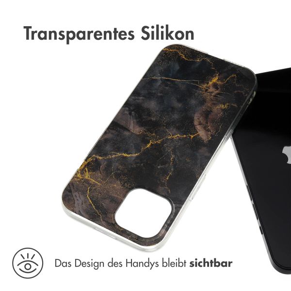 imoshion Design Hülle für das iPhone 15 - Black Marble