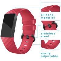 imoshion Silikonband für das  Fitbit Charge 3 / 4 - Rot