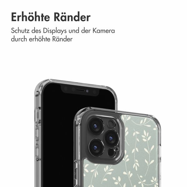 imoshion Design Hülle Apple iPhone 12 (Pro) - Smoke Green Flowers