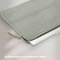 Selencia Cord Laptop Hülle 15-16 Zoll - Laptop Sleeve - Pistache Cream