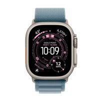 Apple Alpine Loop Armband für  Apple Watch Series 1 - 11 / SE / Ultra (44/45/46/49 mm) - Größe S - Light Blue / Natural Titanium