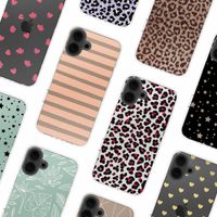 imoshion Design Hülle Apple iPhone 16 - Striped peach reverse