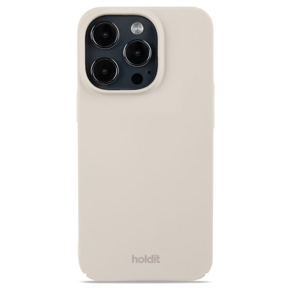 Holdit Slim Case für das iPhone 15 Pro - Light Beige