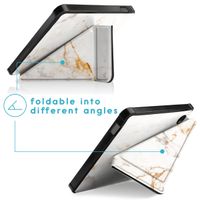 imoshion Design Klappbare Klapphülle Kobo Libra 2 / Tolino Vision 6 - White Marble