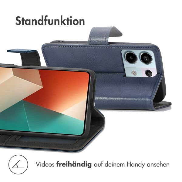 imoshion Luxuriöse Klapphülle Xiaomi Redmi Note 13 Pro (5G) / Poco X6 - Dunkelblau