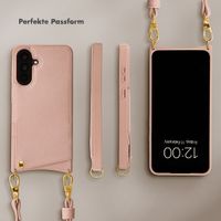 Selencia Nova HandyHülle mit Kordel und Kartenhalter Samsung Galaxy A36 - Dusty Rose