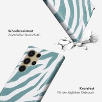 Selencia Vivid Back Cover Samsung Galaxy S24 Ultra - Colorful Zebra Pine Blue