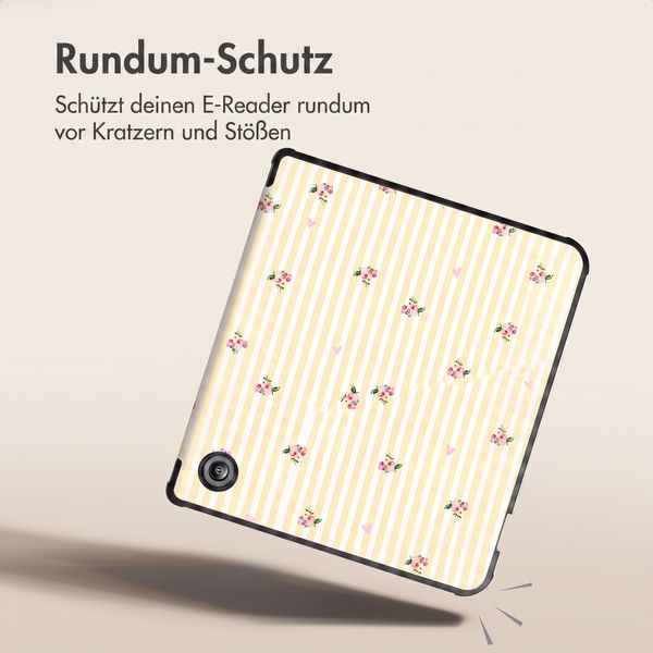 imoshion Design Klappbare Klapphülle Kobo Libra Colour - Garden Stripes