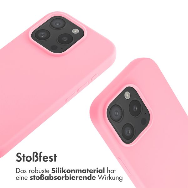 imoshion Silikonhülle mit Band für das iPhone 16 Pro - Rosa