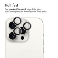 imoshion 2er-Pack Objektivschutz für Kamera für das Apple iPhone 15 Pro / 15 Pro Max - White Titanium