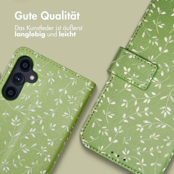 imoshion Design Klapphülle Samsung Galaxy A34 (5G) - Green Flowers