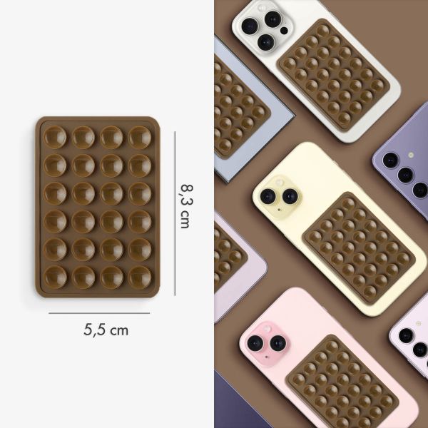 Selencia ﻿2er-Pack Telefonhalter Saugnapf - Mocha Brown