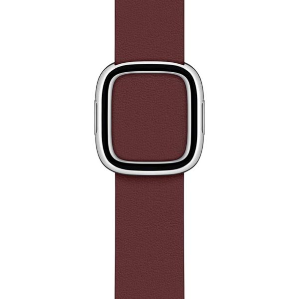 Apple Leather Band Modern Buckle für die Apple Watch Series 1 bis 9 / SE (38/40/41 mm) | Series 10 (42 mm) - Größe S - Garnet